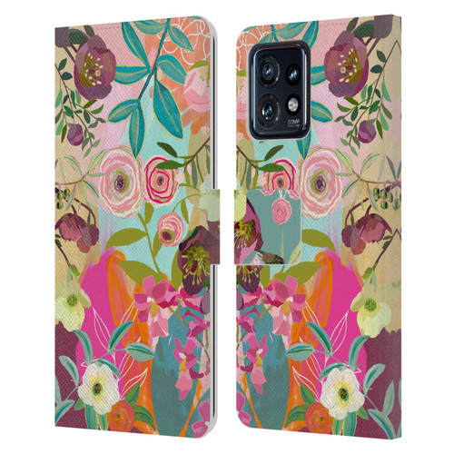 Suzanne Allard Floral Art Chase A Dream Leather Book Wallet Case Cover For Motorola Moto Edge 40 Pro