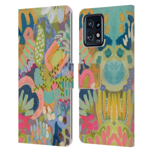 Suzanne Allard Floral Art Summer Fiesta Leather Book Wallet Case Cover For Motorola Moto Edge 40 Pro