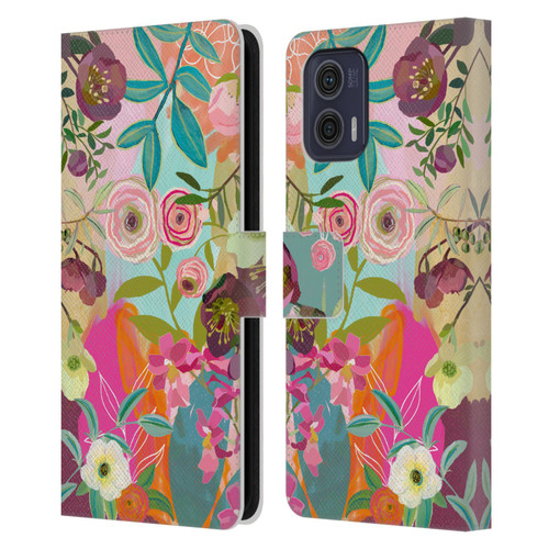 Suzanne Allard Floral Art Chase A Dream Leather Book Wallet Case Cover For Motorola Moto G73 5G