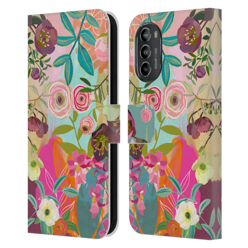 Suzanne Allard Floral Art Chase A Dream Leather Book Wallet Case Cover For Motorola Moto G82 5G