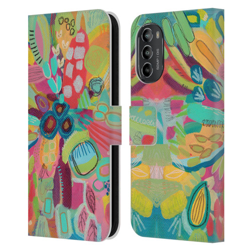 Suzanne Allard Floral Art Dancing In The Garden Leather Book Wallet Case Cover For Motorola Moto G82 5G