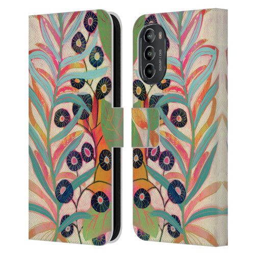 Suzanne Allard Floral Art Joyful Garden Flower Leather Book Wallet Case Cover For Motorola Moto G82 5G