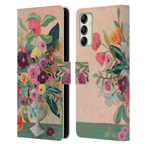 Suzanne Allard Floral Art Floral Centerpiece Leather Book Wallet Case Cover For Samsung Galaxy A14 5G