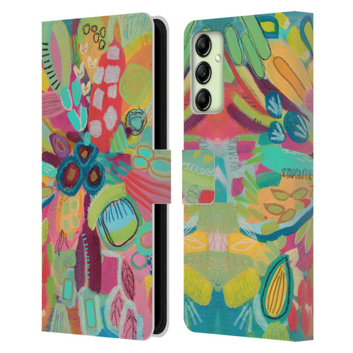 Suzanne Allard Floral Art Dancing In The Garden Leather Book Wallet Case Cover For Samsung Galaxy A14 5G