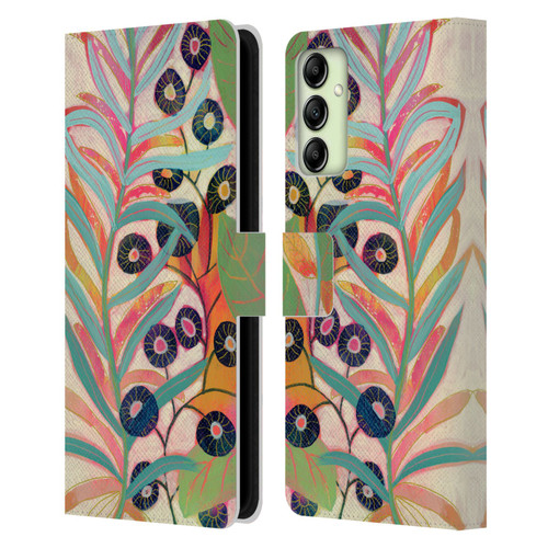 Suzanne Allard Floral Art Joyful Garden Flower Leather Book Wallet Case Cover For Samsung Galaxy A14 5G