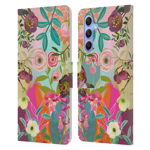 Suzanne Allard Floral Art Chase A Dream Leather Book Wallet Case Cover For Samsung Galaxy A34 5G