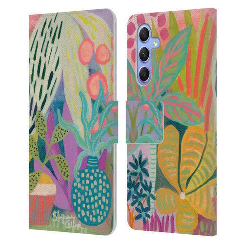 Suzanne Allard Floral Art Palm Heaven Leather Book Wallet Case Cover For Samsung Galaxy A34 5G