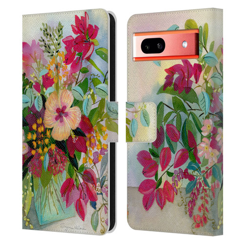 Suzanne Allard Floral Graphics Flamands Leather Book Wallet Case Cover For Google Pixel 7a