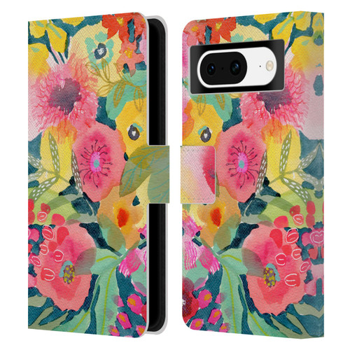 Suzanne Allard Floral Graphics Delightful Leather Book Wallet Case Cover For Google Pixel 8