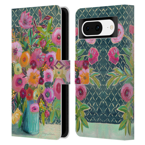 Suzanne Allard Floral Graphics Hope Springs Leather Book Wallet Case Cover For Google Pixel 8