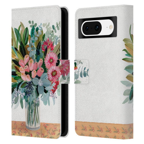 Suzanne Allard Floral Graphics Magnolia Surrender Leather Book Wallet Case Cover For Google Pixel 8