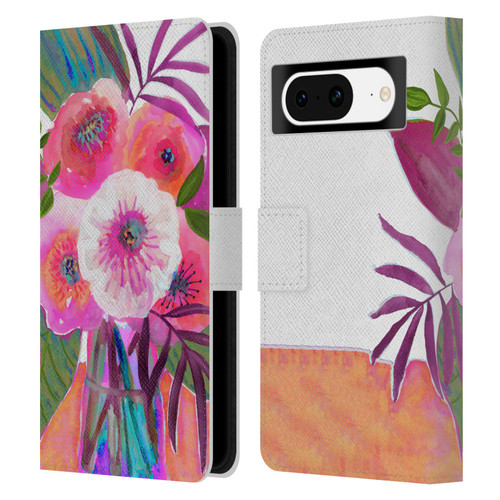 Suzanne Allard Floral Graphics Sunrise Bouquet Purples Leather Book Wallet Case Cover For Google Pixel 8