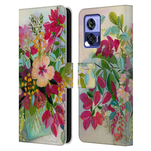 Suzanne Allard Floral Graphics Flamands Leather Book Wallet Case Cover For Motorola Edge 30 Neo 5G