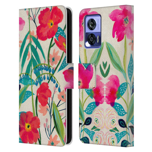 Suzanne Allard Floral Graphics Garden Party Leather Book Wallet Case Cover For Motorola Edge 30 Neo 5G