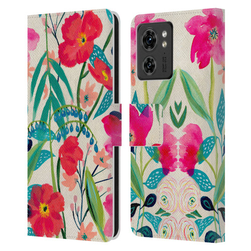 Suzanne Allard Floral Graphics Garden Party Leather Book Wallet Case Cover For Motorola Moto Edge 40