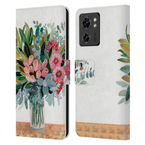 Suzanne Allard Floral Graphics Magnolia Surrender Leather Book Wallet Case Cover For Motorola Moto Edge 40