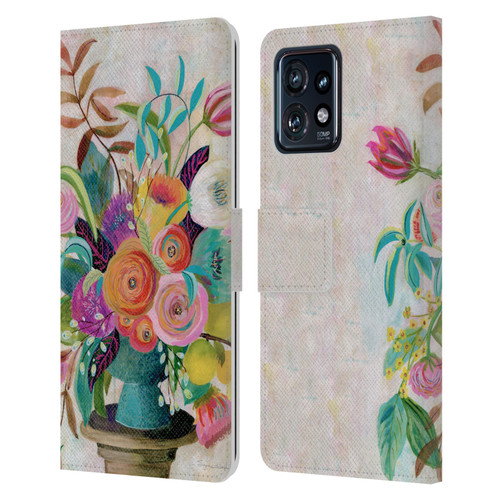 Suzanne Allard Floral Graphics Charleston Glory Leather Book Wallet Case Cover For Motorola Moto Edge 40 Pro