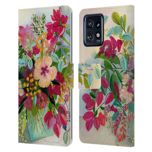 Suzanne Allard Floral Graphics Flamands Leather Book Wallet Case Cover For Motorola Moto Edge 40 Pro