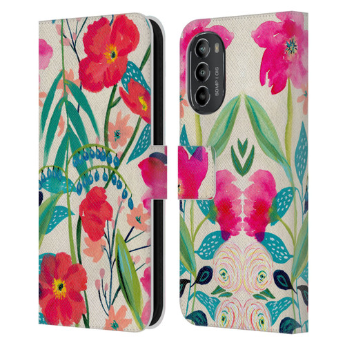 Suzanne Allard Floral Graphics Garden Party Leather Book Wallet Case Cover For Motorola Moto G82 5G