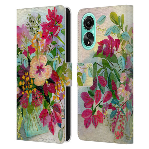 Suzanne Allard Floral Graphics Flamands Leather Book Wallet Case Cover For OPPO A78 4G