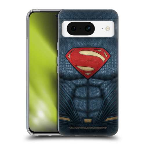 Batman V Superman: Dawn of Justice Graphics Superman Costume Soft Gel Case for Google Pixel 8