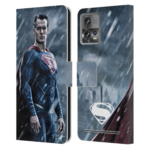 Batman V Superman: Dawn of Justice Graphics Superman Leather Book Wallet Case Cover For Motorola Moto Edge 30 Fusion