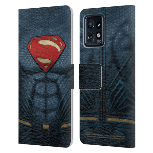 Batman V Superman: Dawn of Justice Graphics Superman Costume Leather Book Wallet Case Cover For Motorola Moto Edge 40 Pro