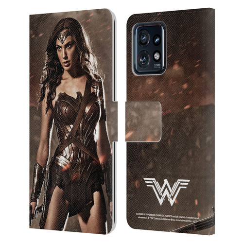 Batman V Superman: Dawn of Justice Graphics Wonder Woman Leather Book Wallet Case Cover For Motorola Moto Edge 40 Pro