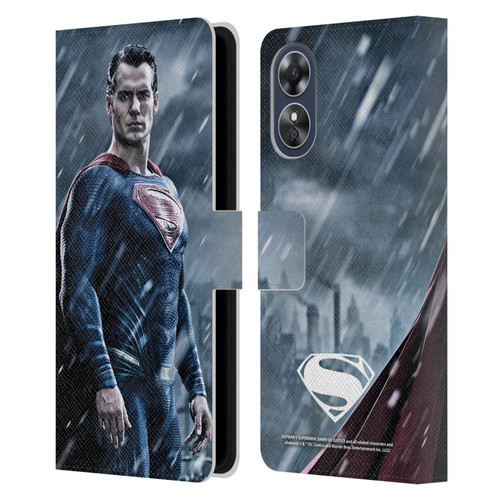 Batman V Superman: Dawn of Justice Graphics Superman Leather Book Wallet Case Cover For OPPO A17