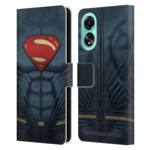 Batman V Superman: Dawn of Justice Graphics Superman Costume Leather Book Wallet Case Cover For OPPO A78 5G