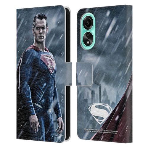 Batman V Superman: Dawn of Justice Graphics Superman Leather Book Wallet Case Cover For OPPO A78 5G