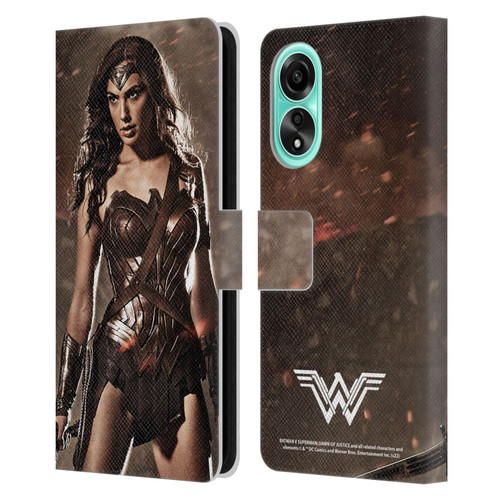 Batman V Superman: Dawn of Justice Graphics Wonder Woman Leather Book Wallet Case Cover For OPPO A78 5G