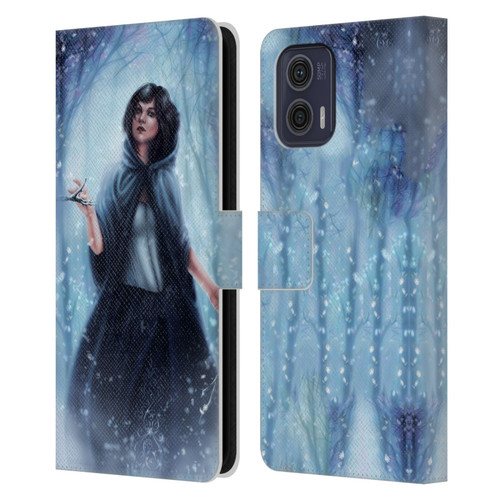Tiffany "Tito" Toland-Scott Christmas Art Snow White In Snowy Forest Leather Book Wallet Case Cover For Motorola Moto G73 5G