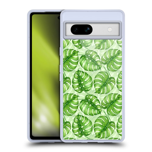 Katerina Kirilova Fruits & Foliage Patterns Monstera Soft Gel Case for Google Pixel 7a