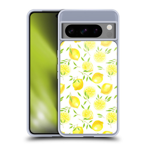 Katerina Kirilova Fruits & Foliage Patterns Lemons Soft Gel Case for Google Pixel 8 Pro