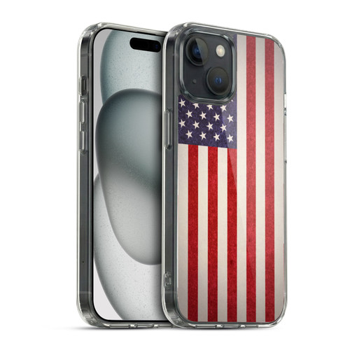 Ameritech Graphics American Flag Soft Gel Case for Apple iPhone 15 & MagSafe