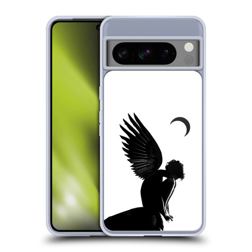LouiJoverArt Black And White Angel Soft Gel Case for Google Pixel 8 Pro