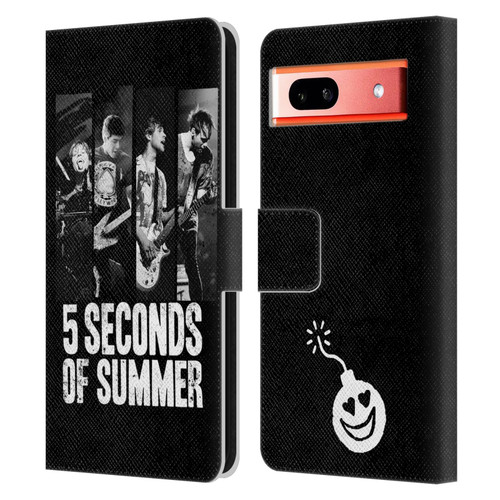 5 Seconds of Summer Posters Strips Leather Book Wallet Case Cover For Google Pixel 7a