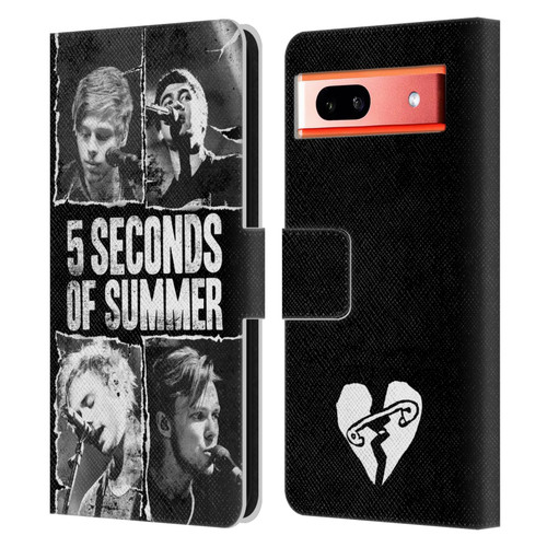 5 Seconds of Summer Posters Torn Papers 2 Leather Book Wallet Case Cover For Google Pixel 7a