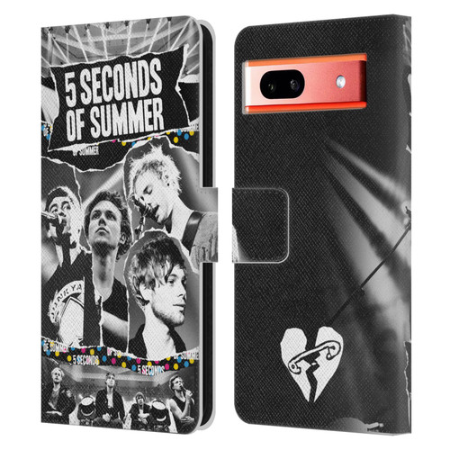 5 Seconds of Summer Posters Torn Papers 1 Leather Book Wallet Case Cover For Google Pixel 7a