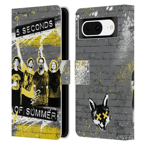 5 Seconds of Summer Posters Splatter Leather Book Wallet Case Cover For Google Pixel 8