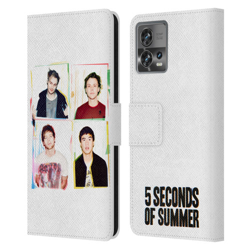 5 Seconds of Summer Posters Polaroid Leather Book Wallet Case Cover For Motorola Moto Edge 30 Fusion