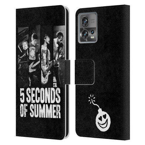 5 Seconds of Summer Posters Strips Leather Book Wallet Case Cover For Motorola Moto Edge 30 Fusion