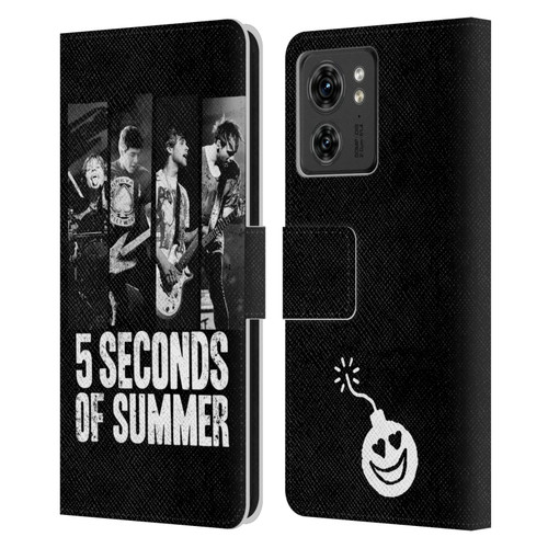 5 Seconds of Summer Posters Strips Leather Book Wallet Case Cover For Motorola Moto Edge 40