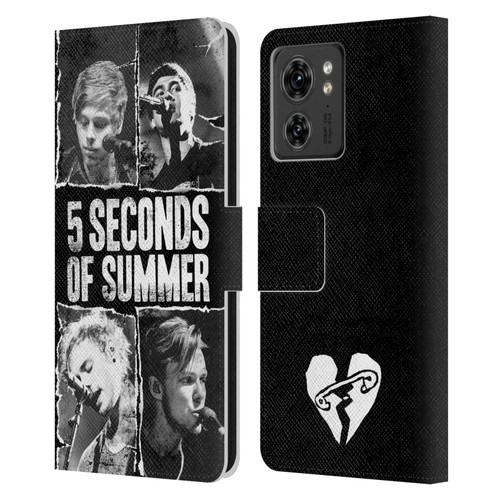 5 Seconds of Summer Posters Torn Papers 2 Leather Book Wallet Case Cover For Motorola Moto Edge 40