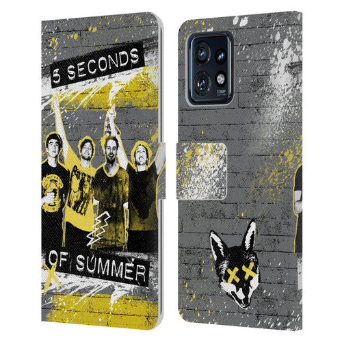 5 Seconds of Summer Posters Splatter Leather Book Wallet Case Cover For Motorola Moto Edge 40 Pro