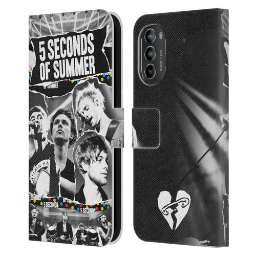 5 Seconds of Summer Posters Torn Papers 1 Leather Book Wallet Case Cover For Motorola Moto G82 5G