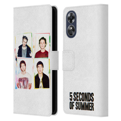 5 Seconds of Summer Posters Polaroid Leather Book Wallet Case Cover For OPPO A17