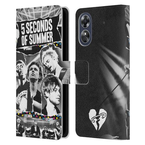 5 Seconds of Summer Posters Torn Papers 1 Leather Book Wallet Case Cover For OPPO A17