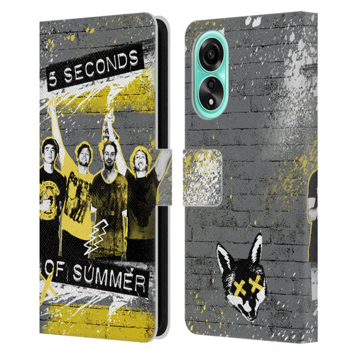 5 Seconds of Summer Posters Splatter Leather Book Wallet Case Cover For OPPO A78 5G